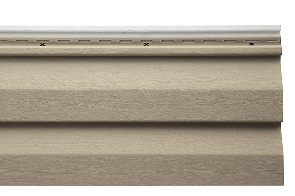 insulated siding product, 5 inch length in light brown