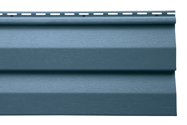 extended length siding product, 5 inch panel in blue
